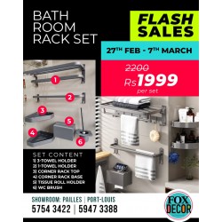 Bathroom rack shelf set